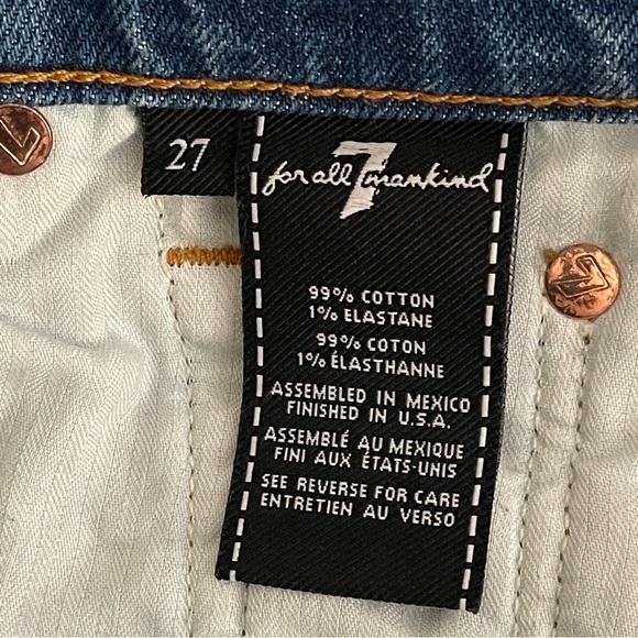 7 For All Mankind High Waist Straight Cropped Jeans | Size 27 - Picture 11 of 13